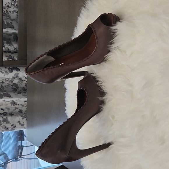 NWOT. Max Studio whipstitch peep toe high heels sz.7 - Picture 6 of 10